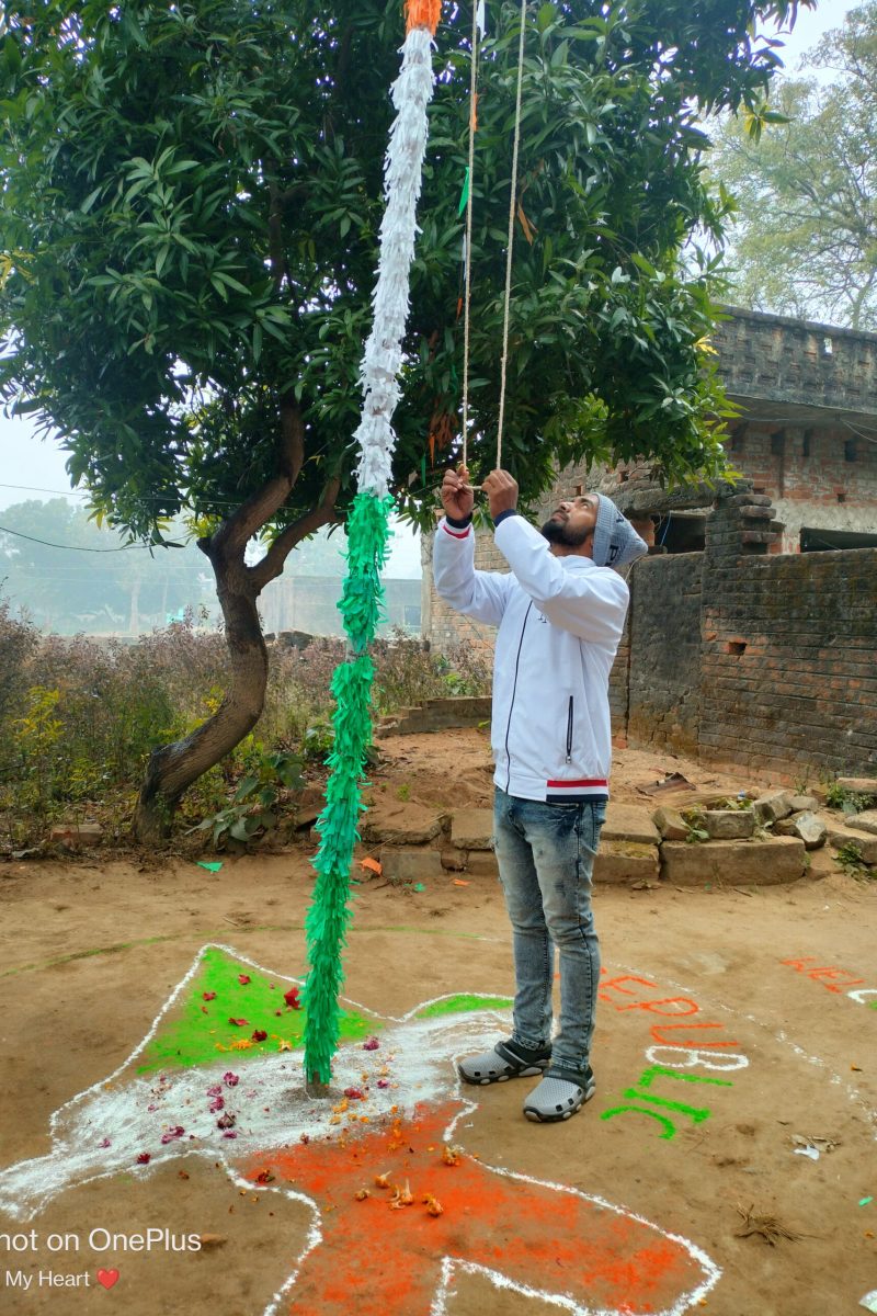 Mr. Ataullah sir hosting the flag on 26th Jan Republic Day.2023