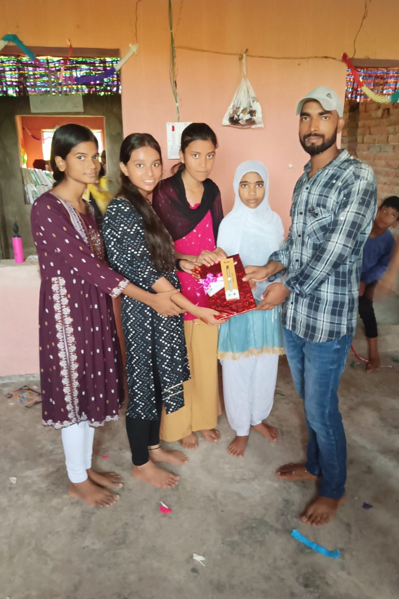 Students felicitate Ataullah sir with a gesture on the occasion of Teachers' Day. 2023